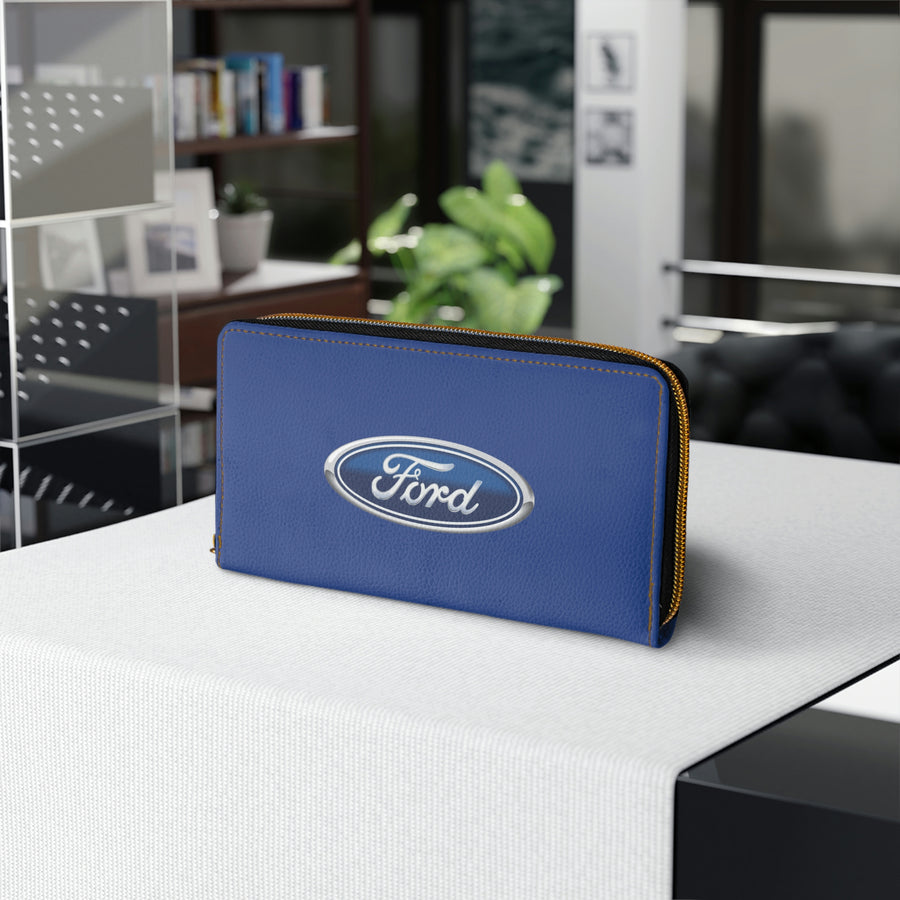 Dark Blue Ford Zipper Wallet™