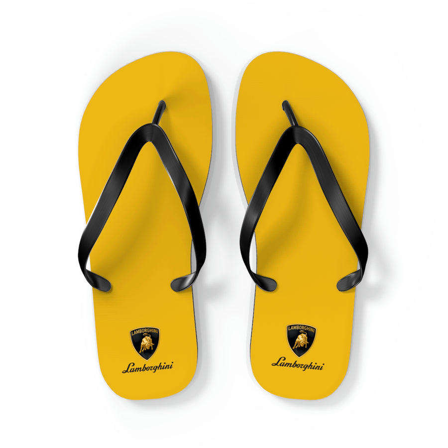 Unisex Yellow Lamborghini Flip Flops™