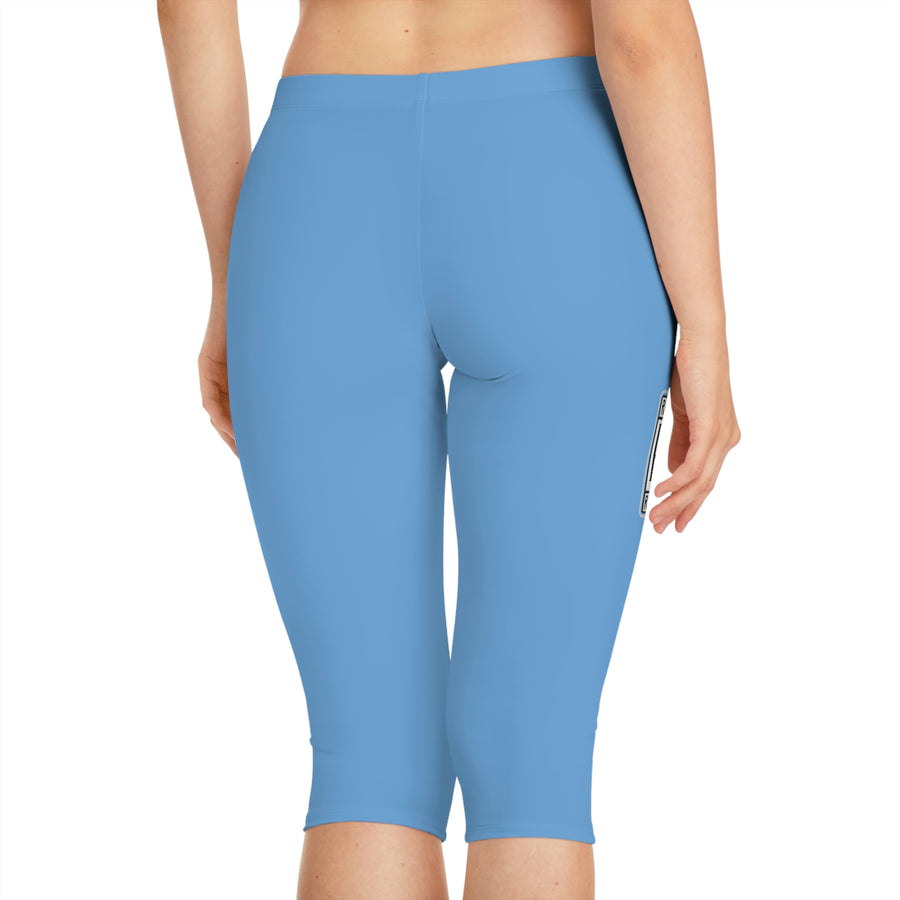 Women's Light Blue Rolls Royce Capri Leggings™