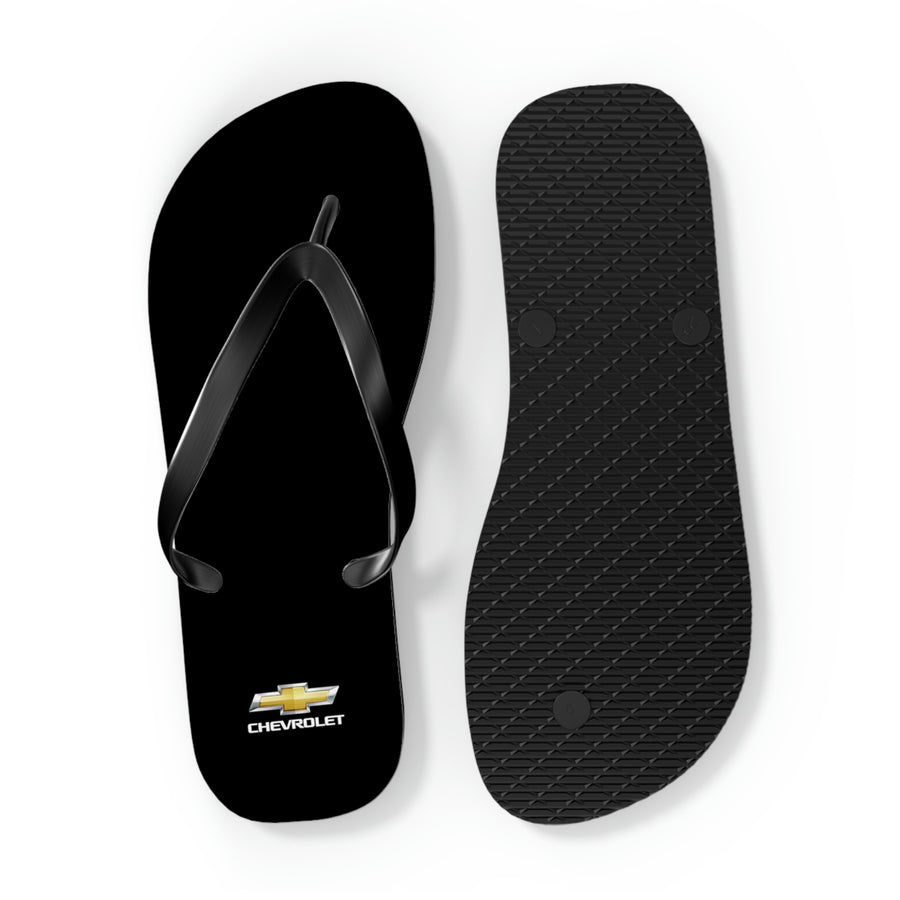 Unisex Black Chevrolet Flip Flops™