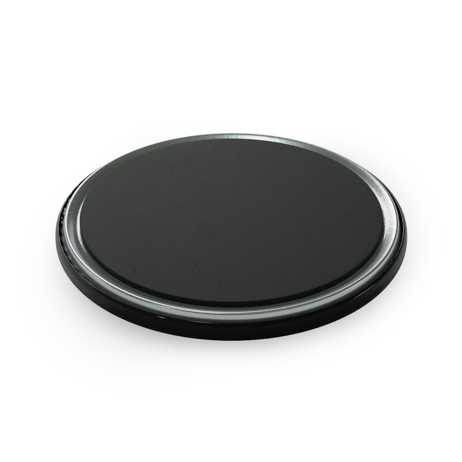 Black Porsche Button Magnet, Round (1 & 10 pcs)™