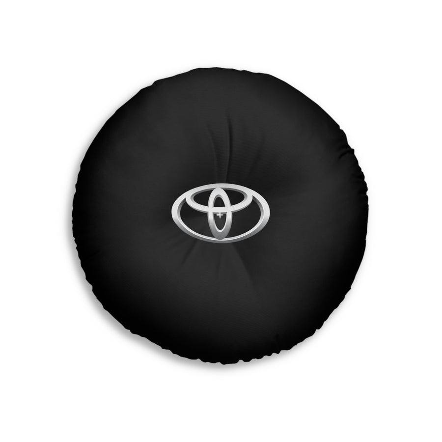 Black Toyota Tufted Floor Pillow, Round™