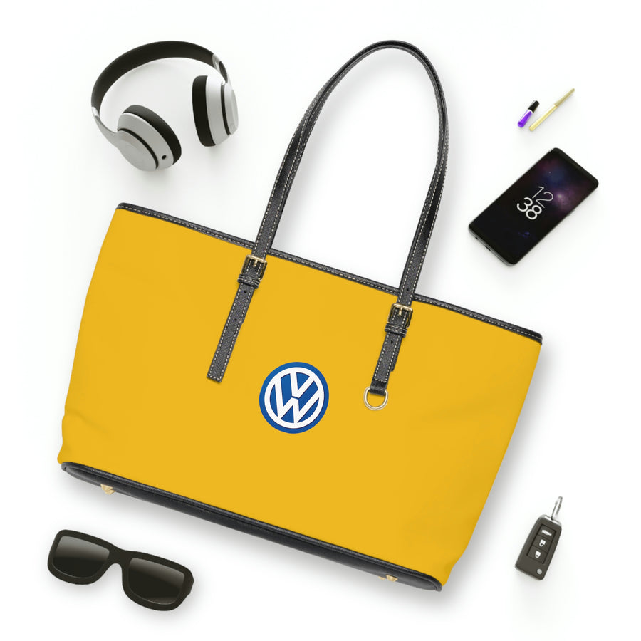 Yellow Volkswagen Leather Shoulder Bag™