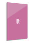Light Pink Rolls Royce Acrylic Prints (French Cleat Hanging)™