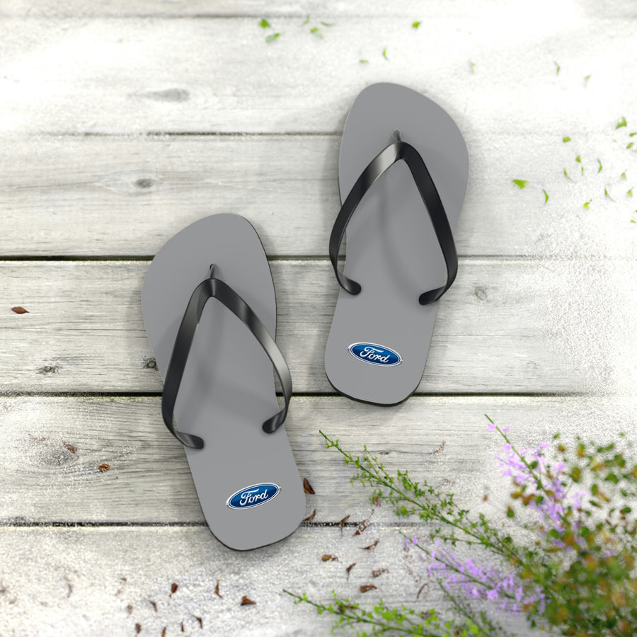 Unisex Grey Ford Flip Flops™