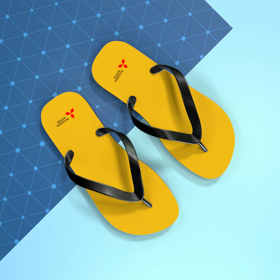 Unisex Yellow Mitsubishi Flip Flops™