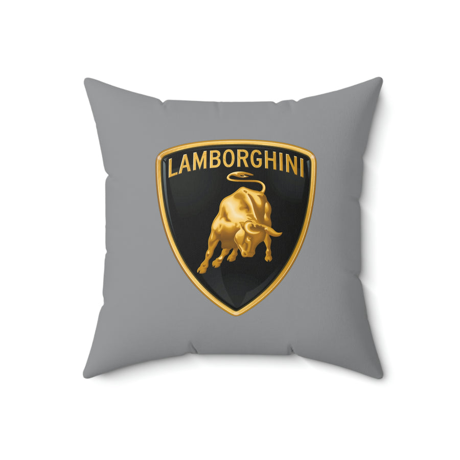 Grey Lamborghini Spun Polyester Square Pillow™