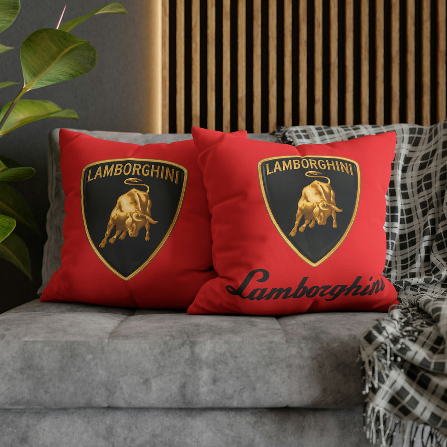 Red Lamborghini Spun Polyester pillowcase™