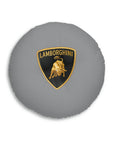 Grey Lamborghini Tufted Floor Pillow, Round™