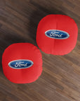 Red Ford Tufted Floor Pillow, Round™