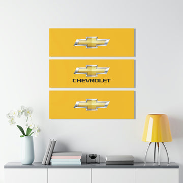 Yellow Chevrolet Acrylic Prints (Triptych)™