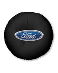 Black Ford Tufted Floor Pillow, Round™