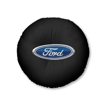 Black Ford Tufted Floor Pillow, Round™