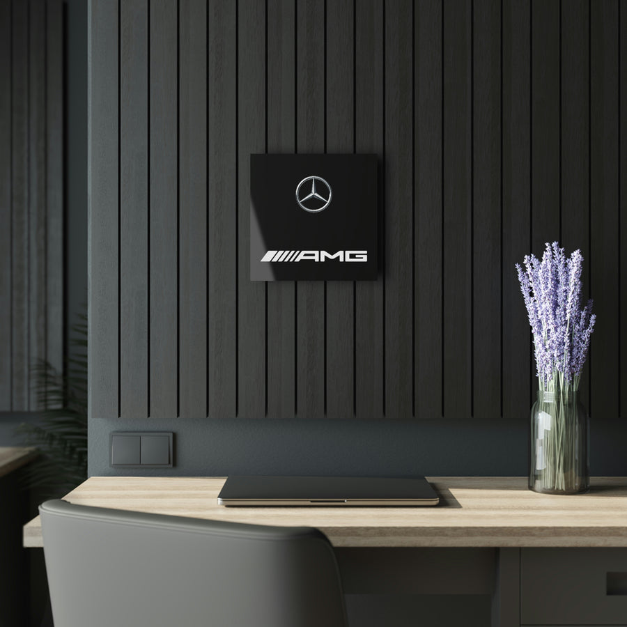 Black Mercedes Acrylic Prints (French Cleat Hanging)™