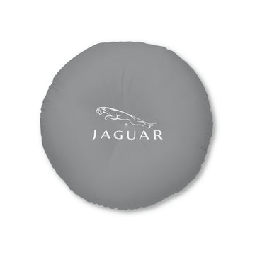 Grey Jaguar Tufted Floor Pillow, Round™