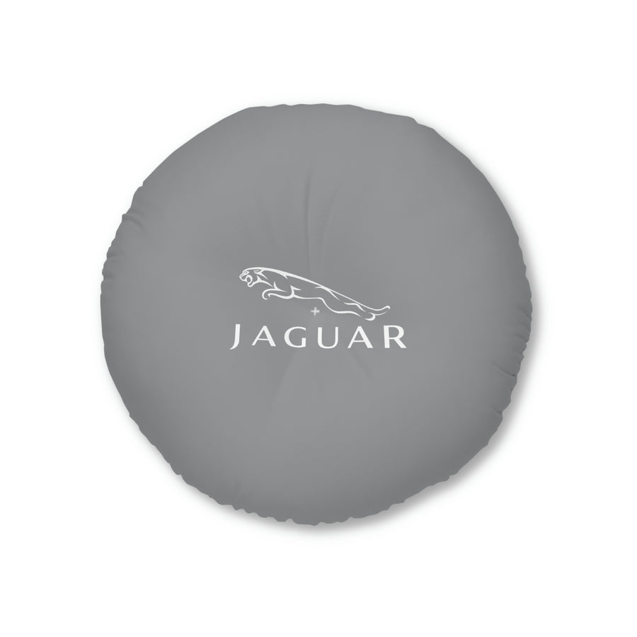 Grey Jaguar Tufted Floor Pillow, Round™