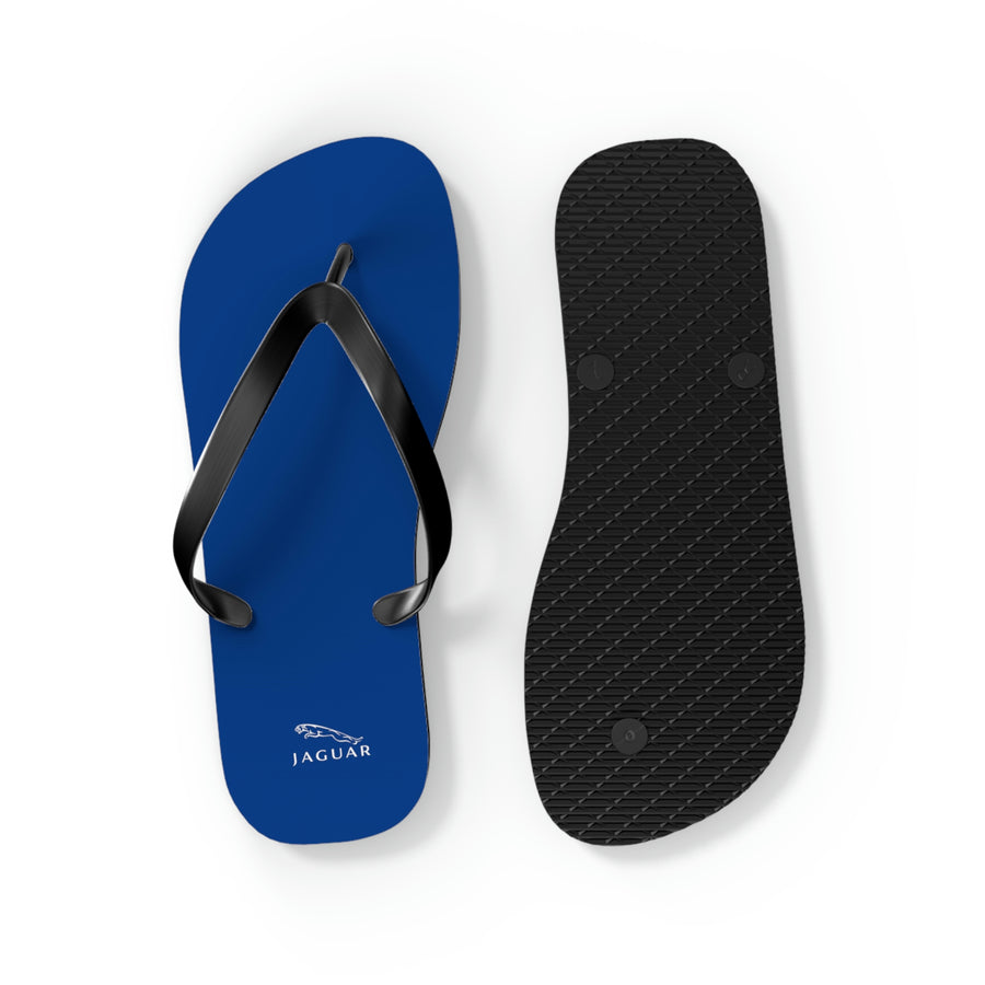 Unisex Dark Blue Jaguar Flip Flops™