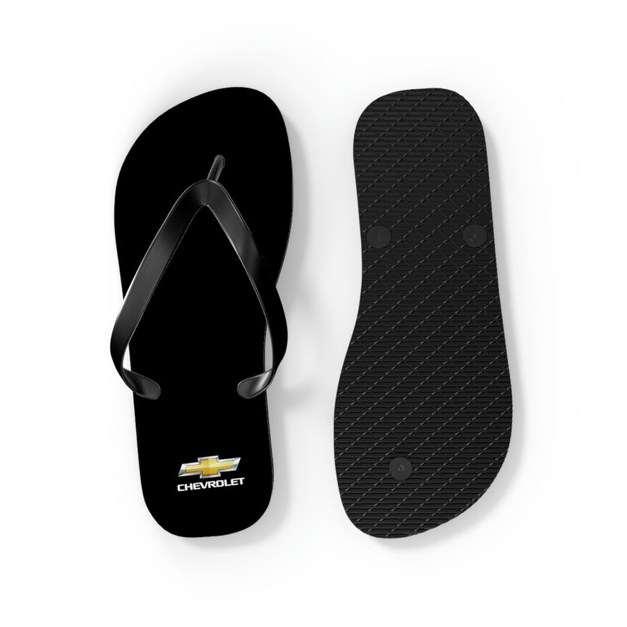 Unisex Black Chevrolet Flip Flops™