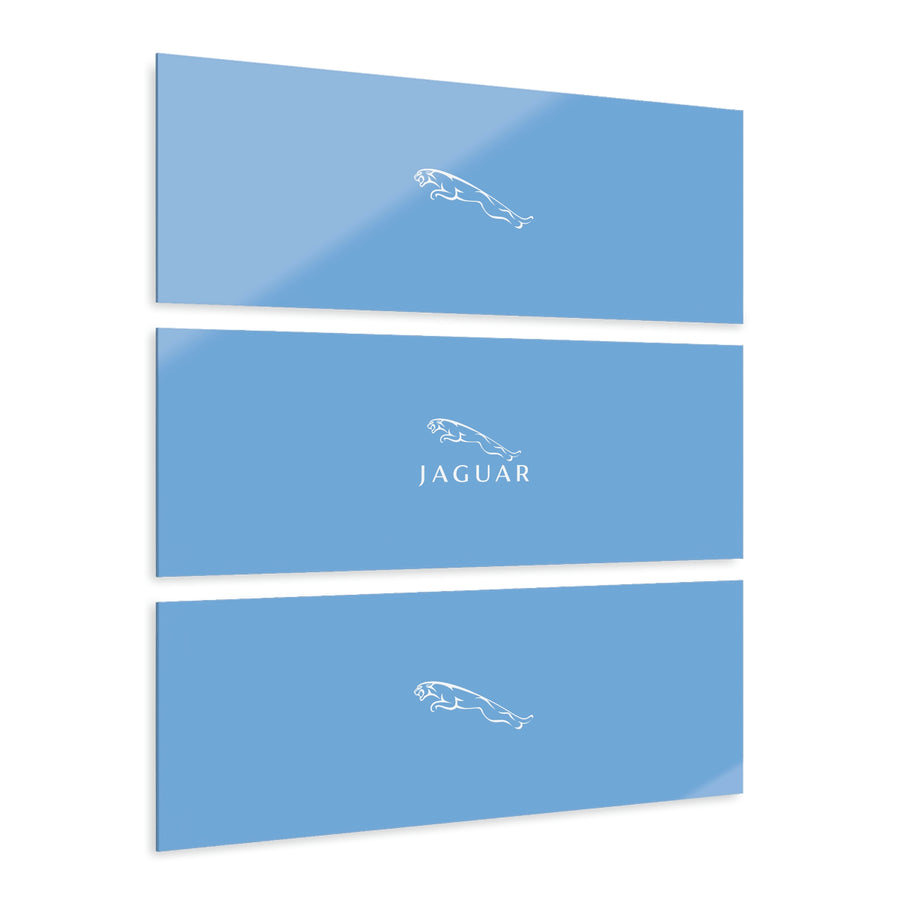 Light Blue Jaguar Acrylic Prints (Triptych)™