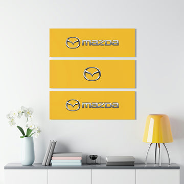 Yellow Mazda Acrylic Prints (Triptych)™