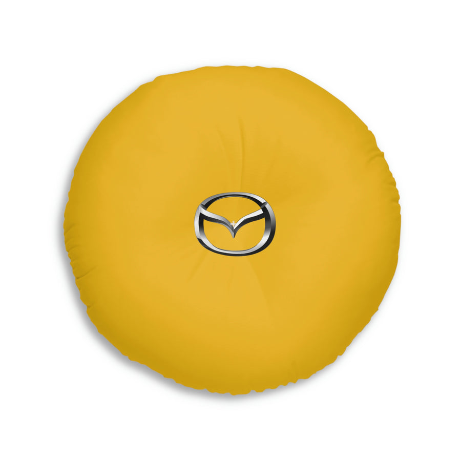 Yellow Mazda Tufted Floor Pillow, Round™