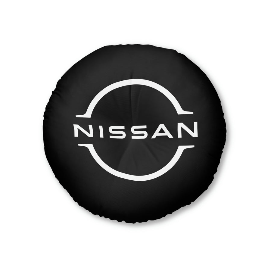 Black Nissan GTR Tufted Floor Pillow, Round™