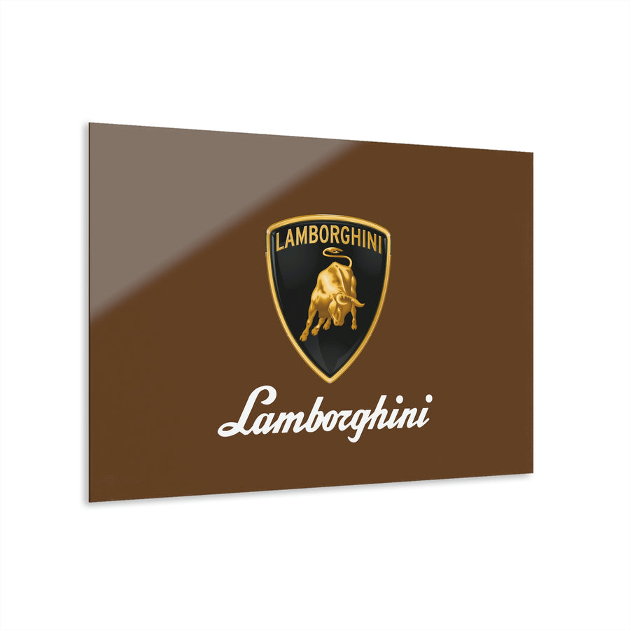 Brown Lamborghini Acrylic Prints (French Cleat Hanging)™