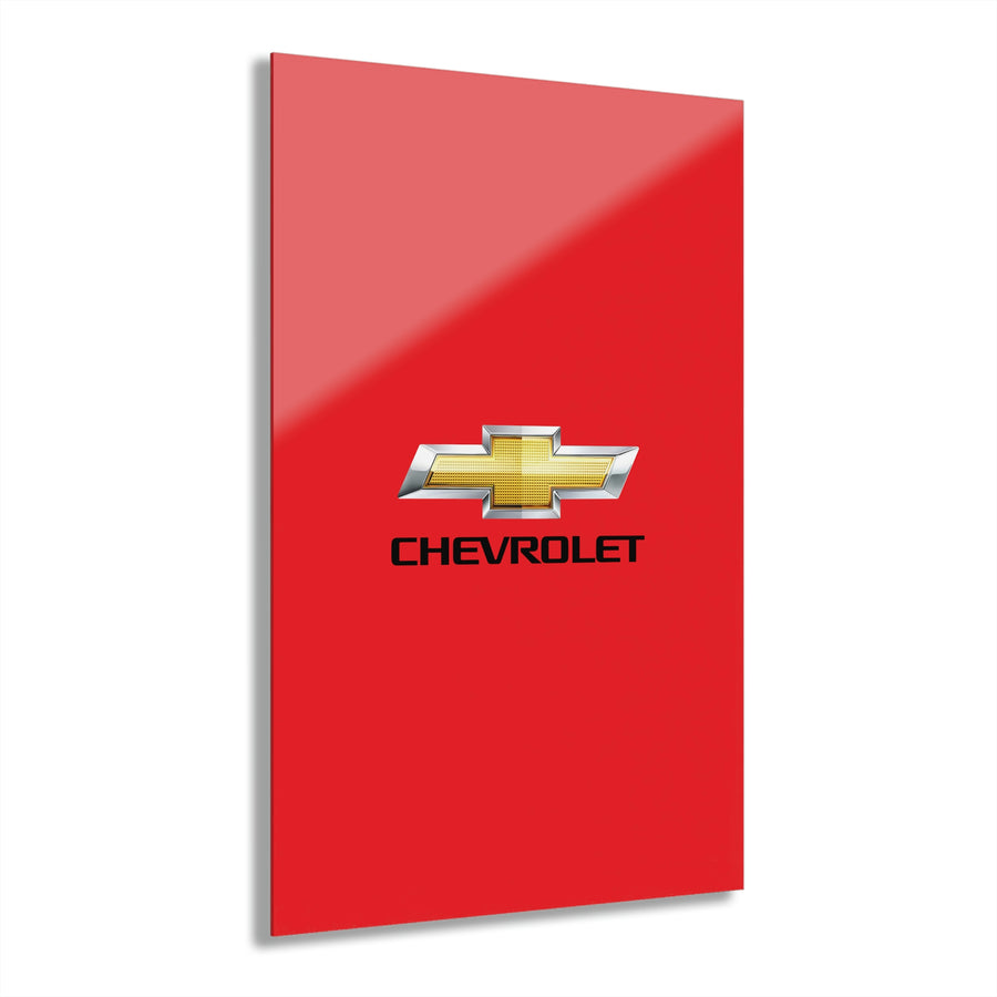 Red Chevrolet Acrylic Prints (French Cleat Hanging)™