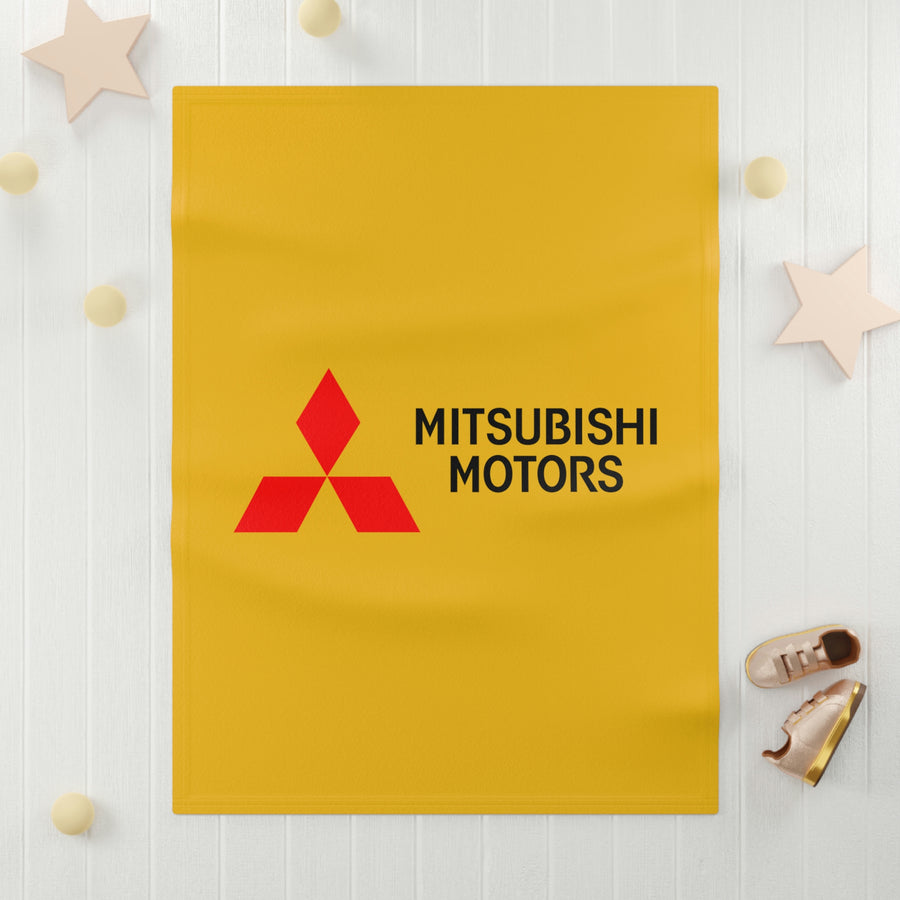 Yellow Mitsubishi Soft Fleece Baby Blanket™