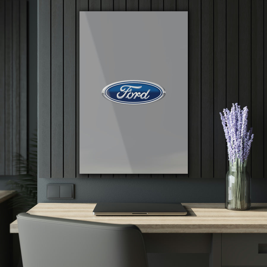 Grey Ford Acrylic Prints (French Cleat Hanging)™