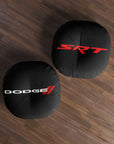 Black Dodge Tufted Floor Pillow, Round™