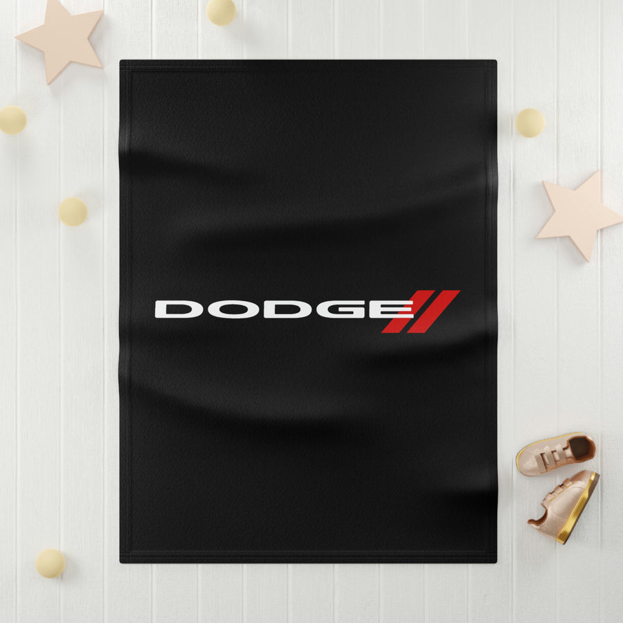 Black Soft Fleece Baby Dodge Blanket™