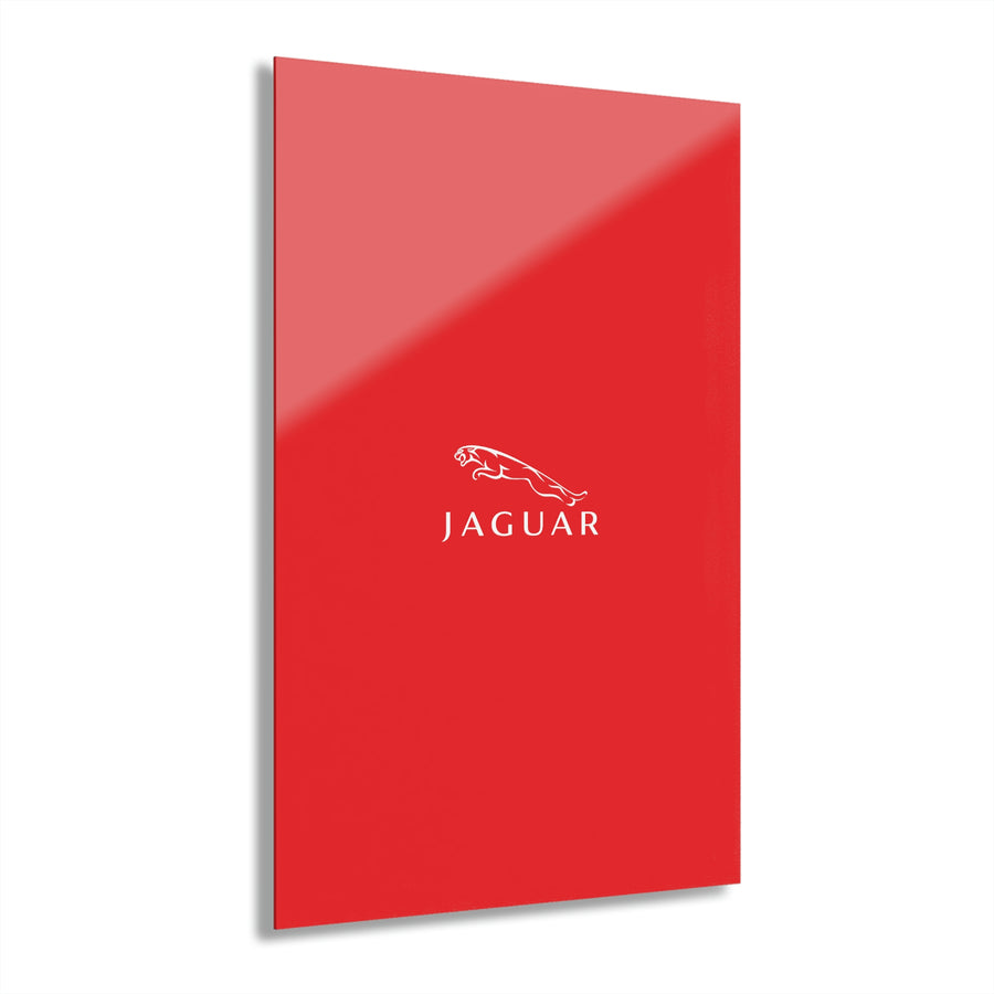 Red Jaguar Acrylic Prints (French Cleat Hanging)™