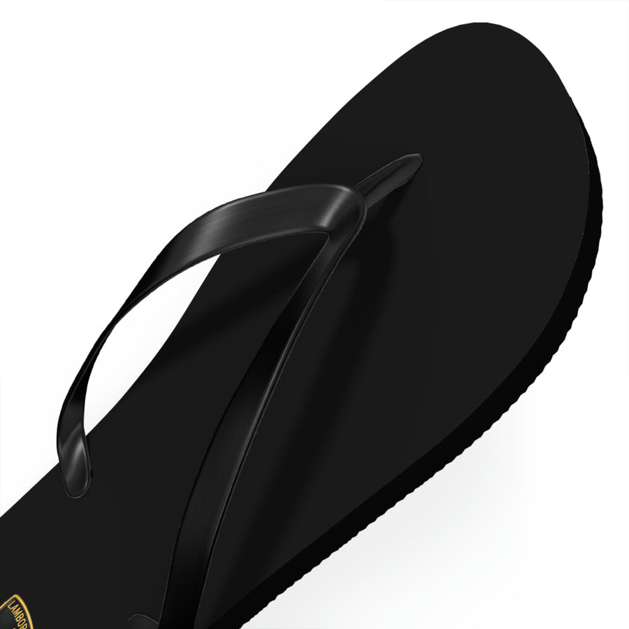 Unisex Black Lamborghini Flip Flops™