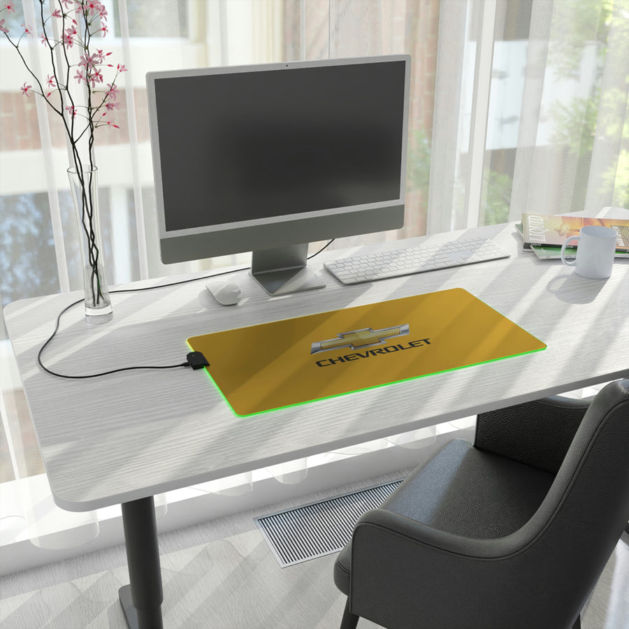 Yellow Chevrolet LED Gaming Mouse Pad™