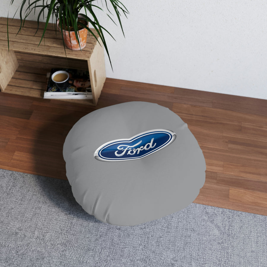 Grey Ford Tufted Floor Pillow, Round™