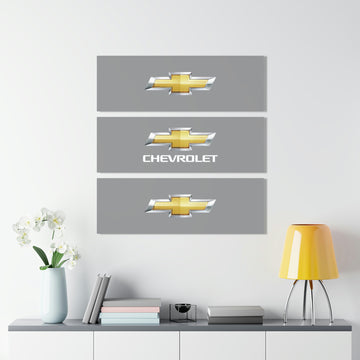 Grey Chevrolet Acrylic Prints (Triptych)™