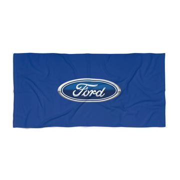 Dark Blue Ford Beach Towel™