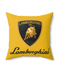 Yellow Lamborghini Spun Polyester Square Pillow™