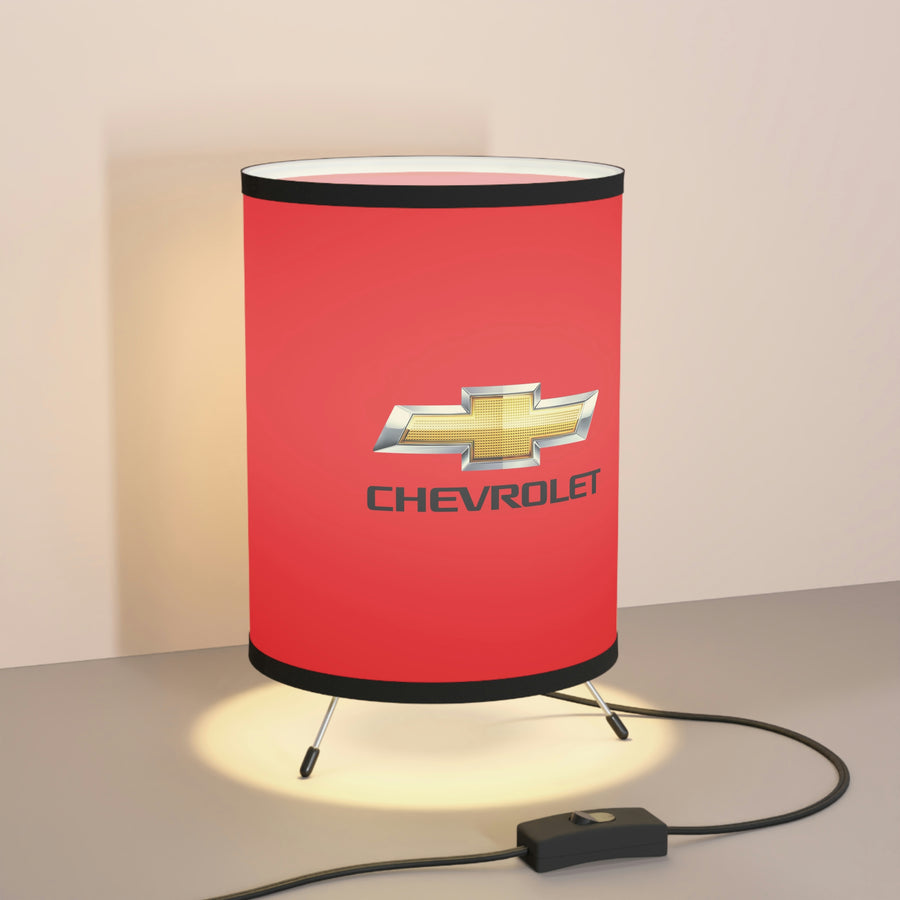 Red Chevrolet Tripod Lamp with High-Res Printed Shade, US\CA plug™