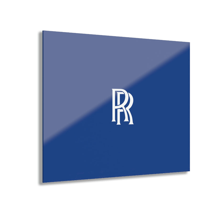 Dark Blue Rolls Royce Acrylic Prints (French Cleat Hanging)™