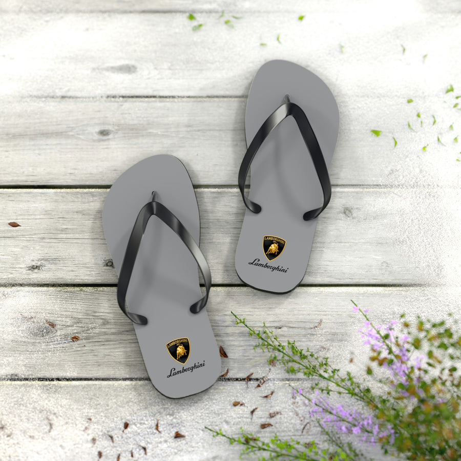 Unisex Grey Lamborghini Flip Flops™