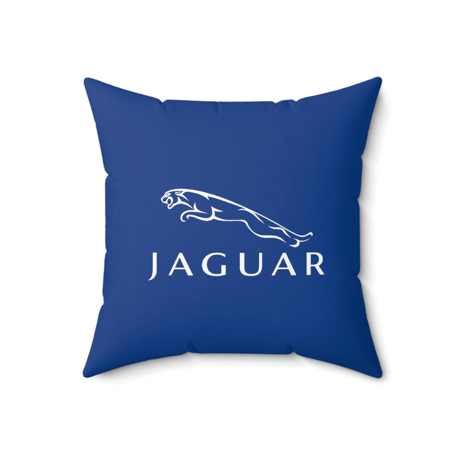 Dark Blue Jaguar Spun Polyester Square Pillow™