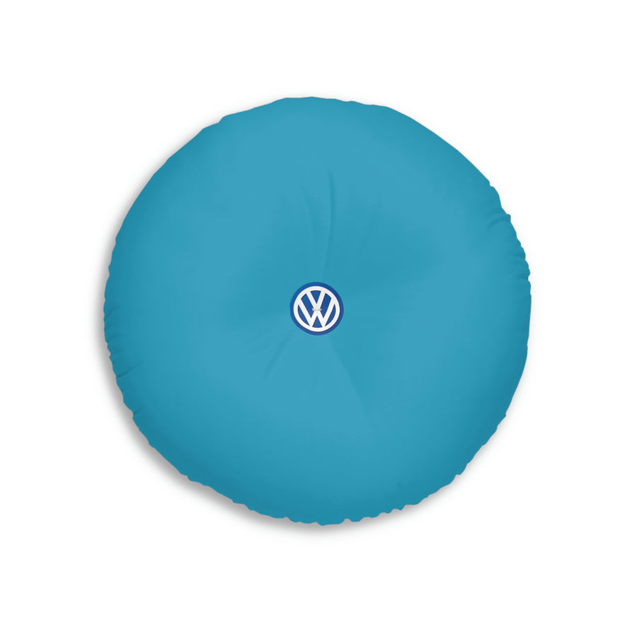 Turquoise Volkswagen Tufted Floor Pillow, Round™