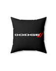 Black Spun Polyester Square Dodge Pillow™