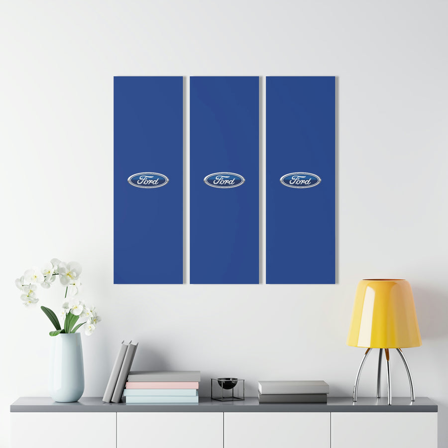 Dark Blue Ford Acrylic Prints (Triptych)™