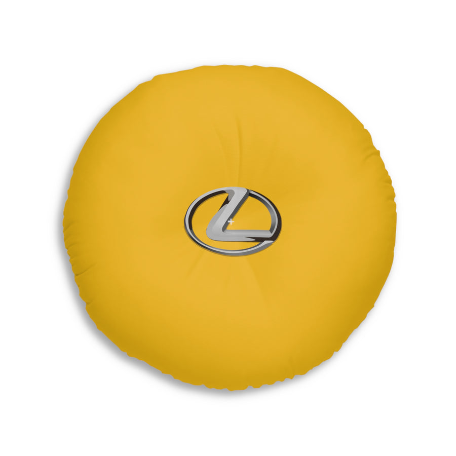 Yellow Lexus Tufted Floor Pillow, Round™