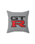 Grey Spun Polyester Square Nissan GTR Pillow™