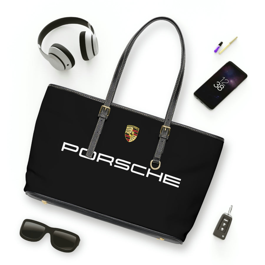 Black Leather Shoulder Porsche Bag™