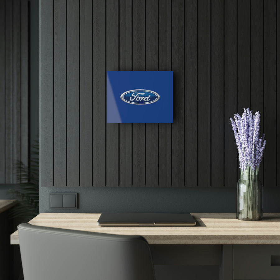 Dark Blue Ford Acrylic Prints (French Cleat Hanging)™